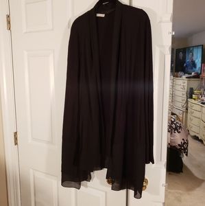 Pebble and Stone long black cardigan 3X
